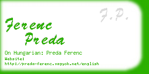 ferenc preda business card